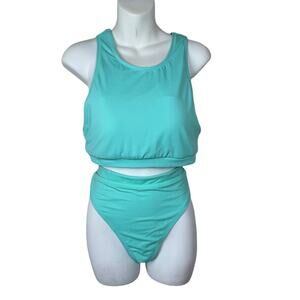 Victoria's Secret Tankini Swimsuit‎ Size L – Turquoise Two-Piece Set